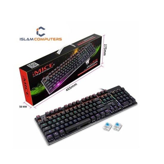 IMICE MK-X80 RGB BACKLIGHT BLUE SWITCH MECHANICAL GAMING KEYBOARD